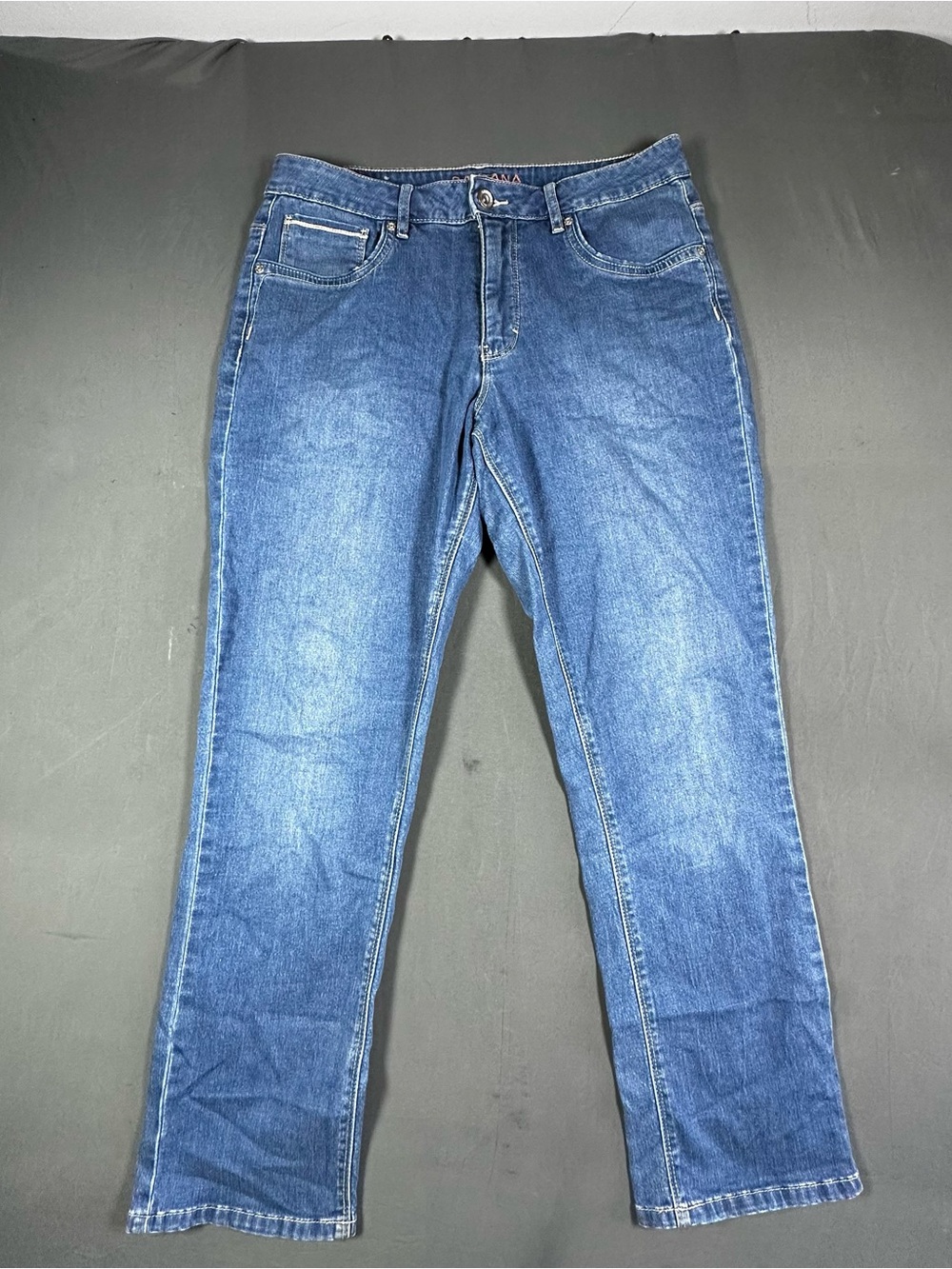 Santana Jeans Women's Size 12x30 Blue Straight Leg Denim Pants